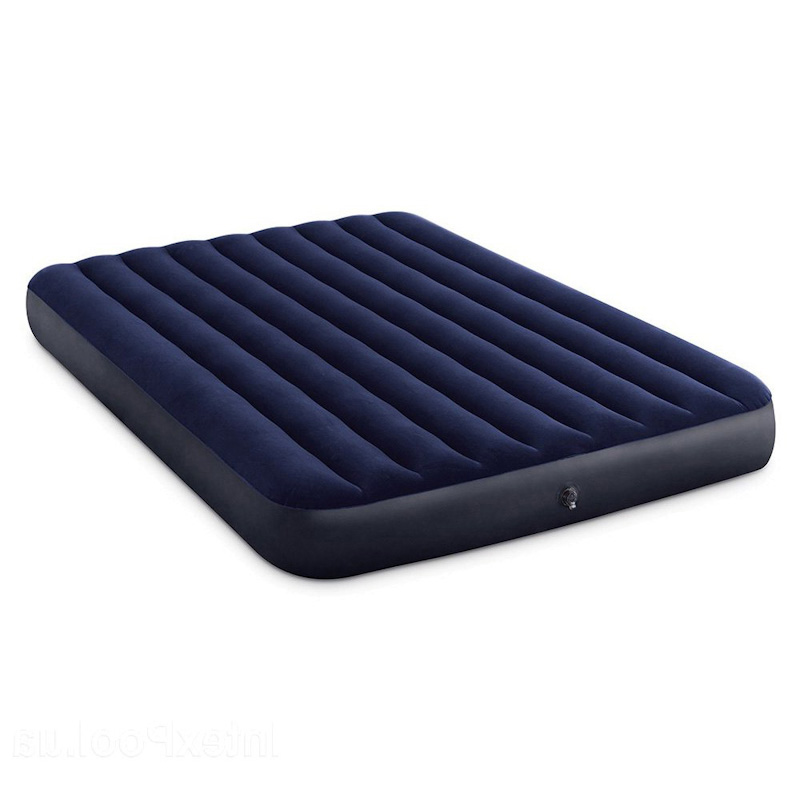 INTEX Кровать надувная Classic downy (Fiber tech) Квин, 1,52м x 2,03м x 25см, 64759