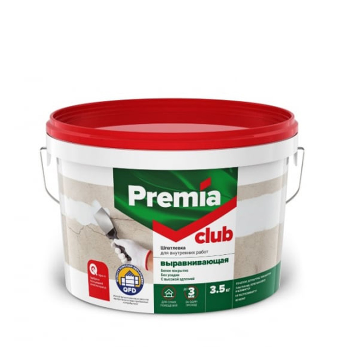 Шпатлевка PREMIA CLUB для внутрен.работ выравнивающая 3,5 кг