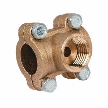 Водоотвод (врезка) Ду-15  4 болта, латунь