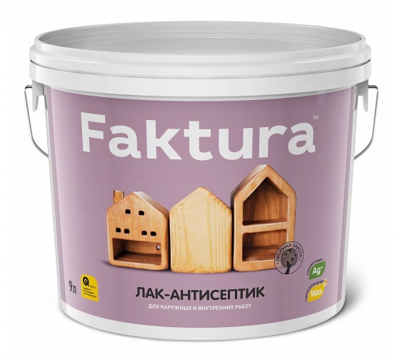 Лак-антисептик FAKTURA орех, 0,9 л