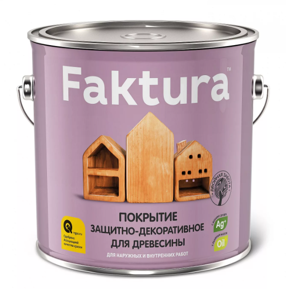 Покрытие FAKTURA защитно-декоративное для древесины орех, 9л