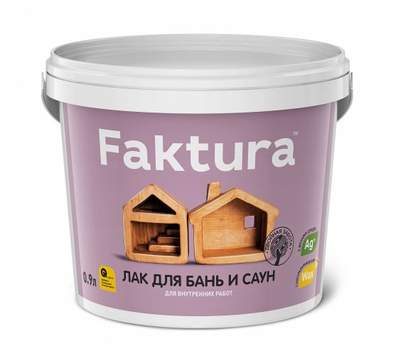 Лак для бань и саун 0,9л FAKTURA
