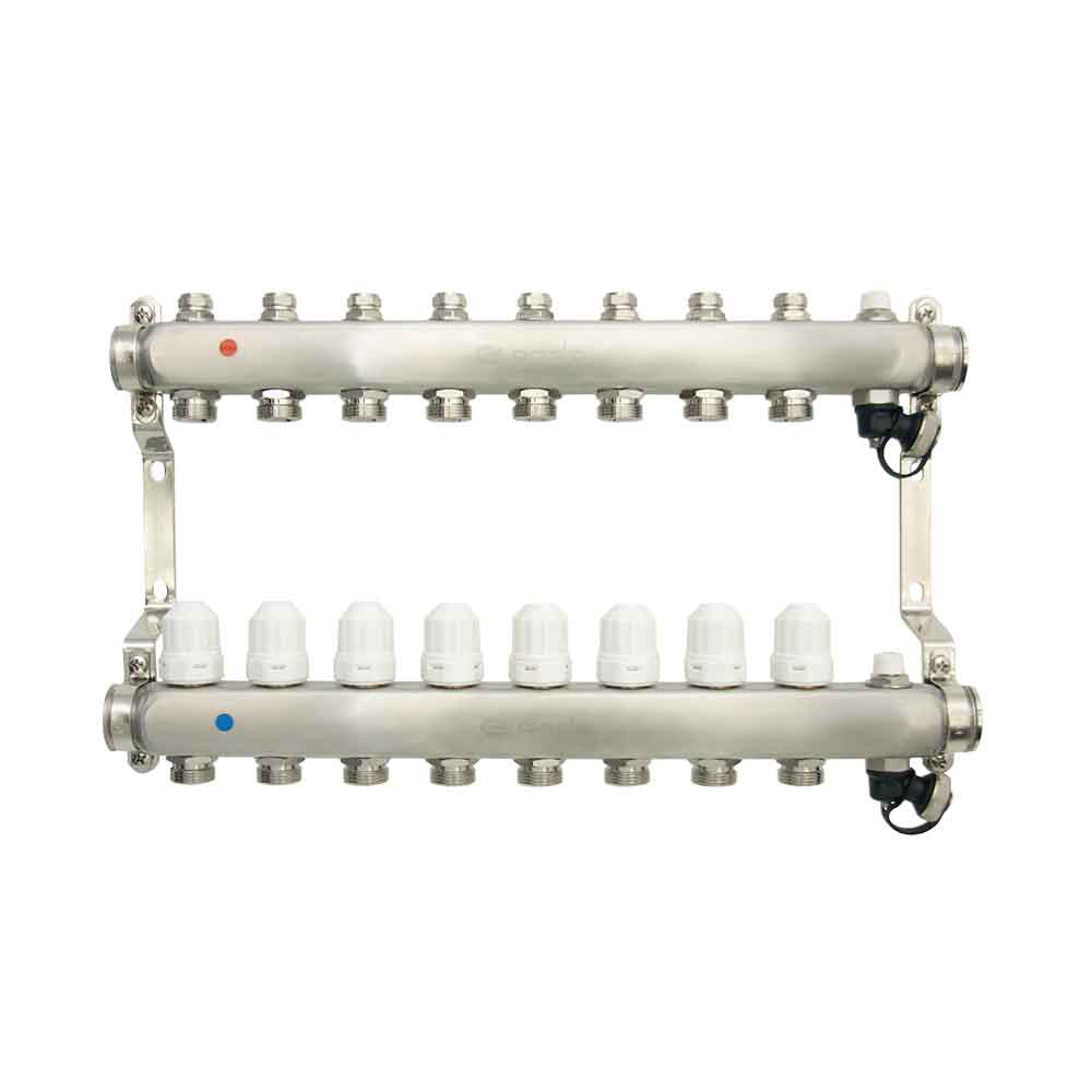 Коллекторная группа ONDO 8 вых. в сборе (автом. воздухоотвод., расходомер., терм. клапан)