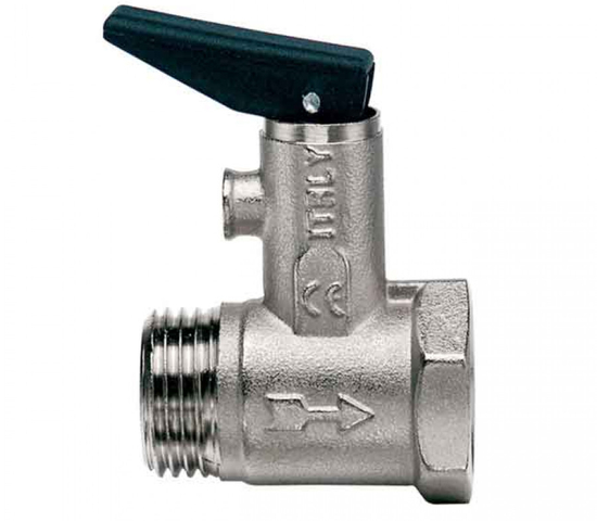 Клапан предохранит/водонагр 1/2" с ручкой, 7бар, МАК-4503 