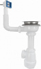Сифон "Аквант" 3 1/2"*40 с перел. В-0145 д/мойки (с квадр. переливом)