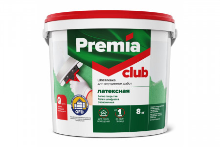 Шпатлевка PREMIA CLUB латексная для внутренних работ 1,5 кг