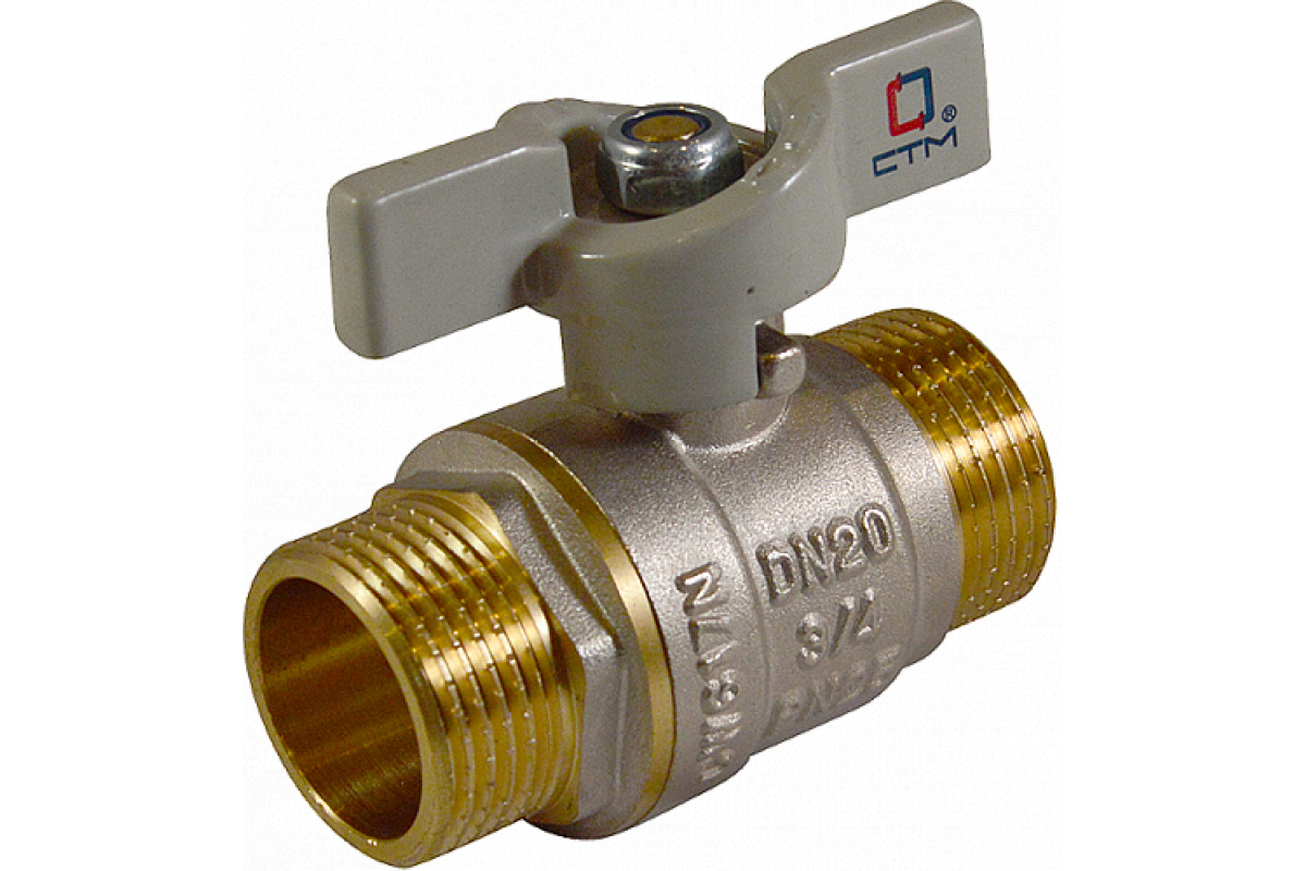 Кран шаровой ш/ш 1/2" бабочка для воды STM