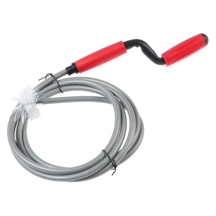 Трос сантехнический 8,0мм х 2,0м. в винил. оплетке с ершиком и ручкой STM