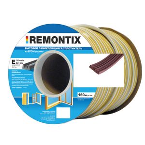 Уплотнитель Е-профиль коричневый 9*4мм