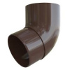Колено трубы 67° ПВХ коричневый Альта-Профиль