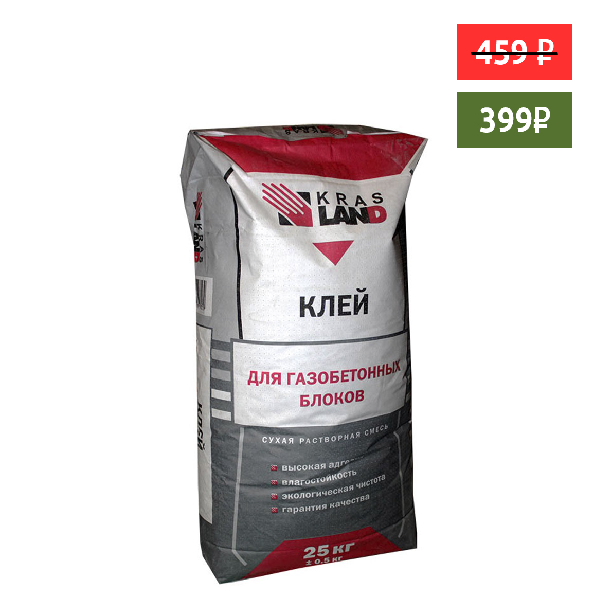 Клей для газобетона "ГАЗОБЕТОН-1" 25кг // Krasland / 48шт
