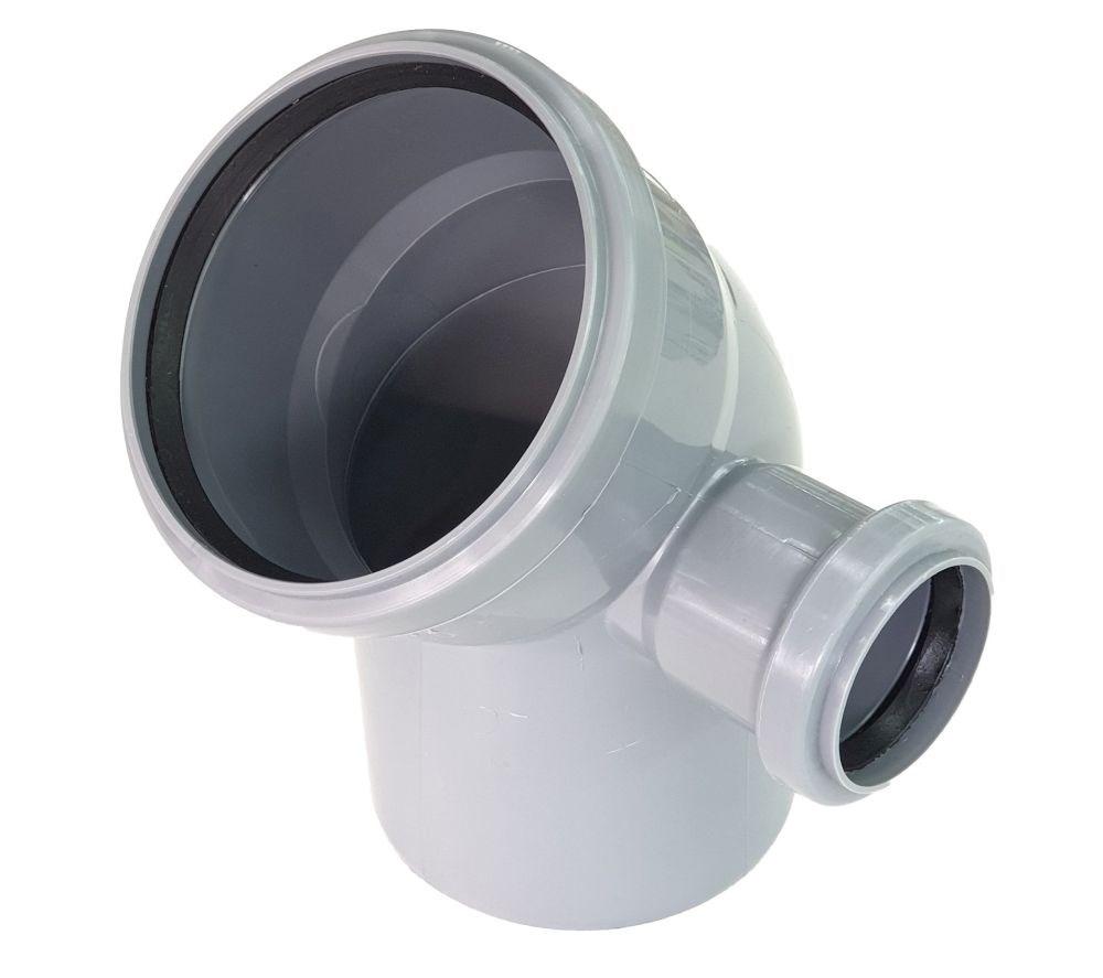 Отвод ПП 110/50 <45° с правым патрубком