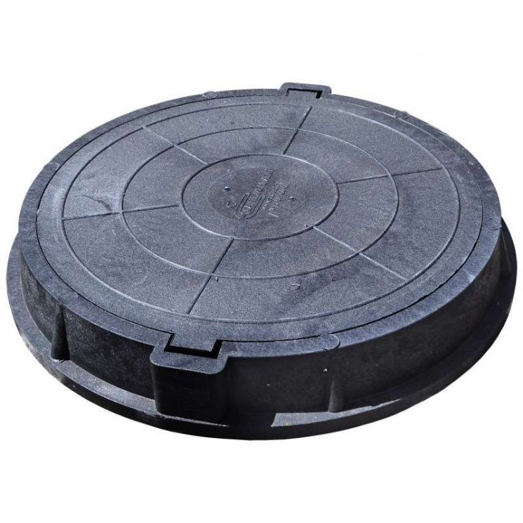 Люк полимерно композитный тип "Л" (до 3т.) Черный (высокий)