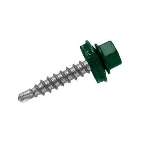 Саморез прессшайба ОСТРЫЙ/ДЕРЕВО бирюза 4,2*19 RAL5021*