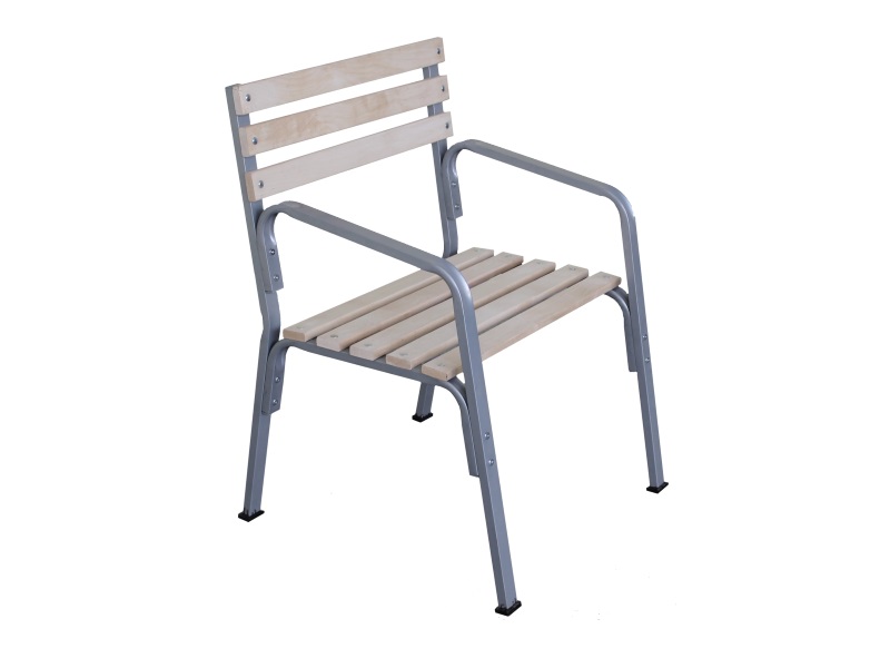 Кресло Беседа 3В серое (ламели 0,6м )