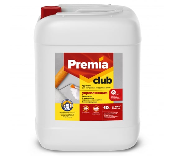Грунтовка PREMIA CLUB укрепляющая, 10л