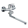 Смеситель д/ванны ZEGOR "NHK6-C048" однорычажный, с длинным изливом