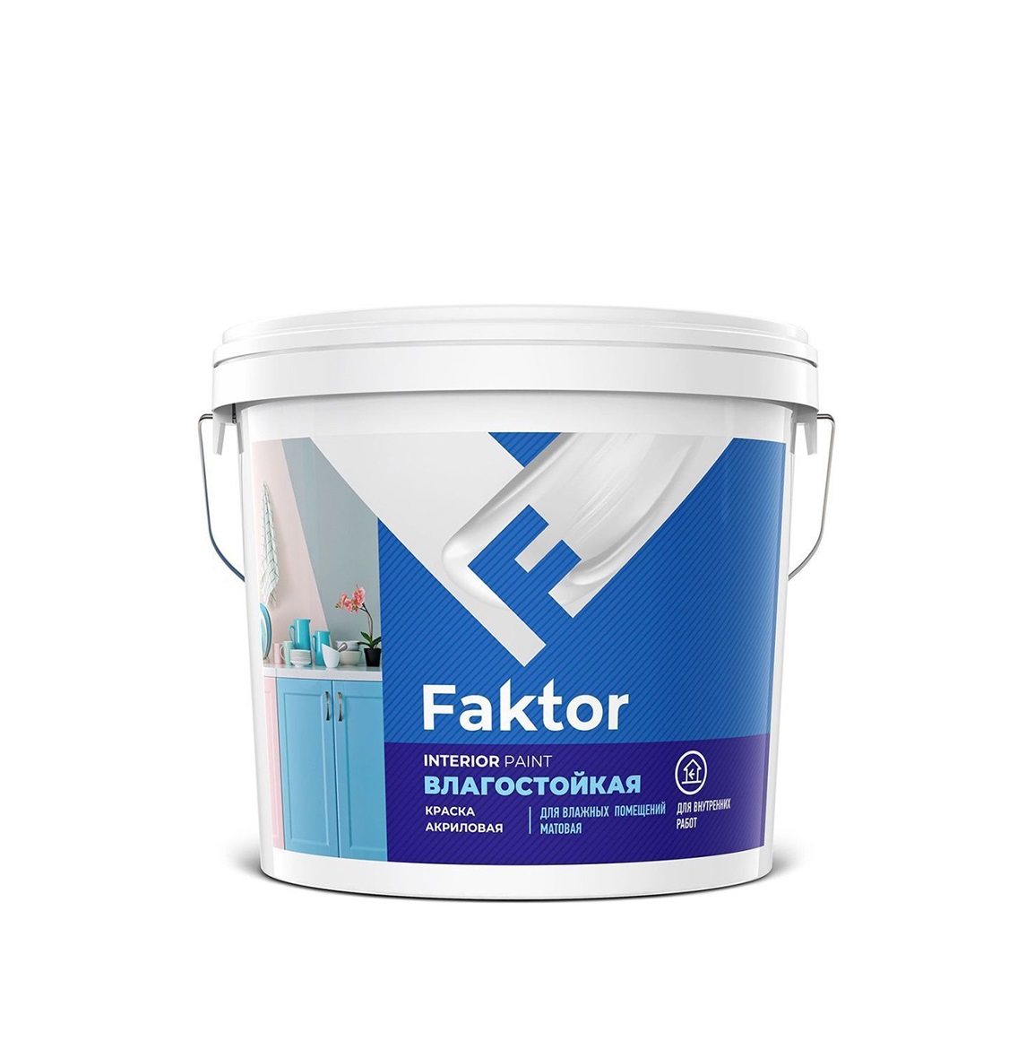 Краска FAKTOR для потолков белая, ведро 13кг