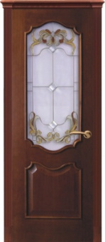 Дверное полотно Милан натур. шпон палисандр ДОл80 УЦЕНКА