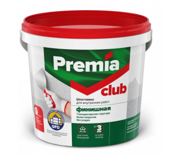 Шпатлевка PREMIA CLUB финишная для внутр.работ 8 кг